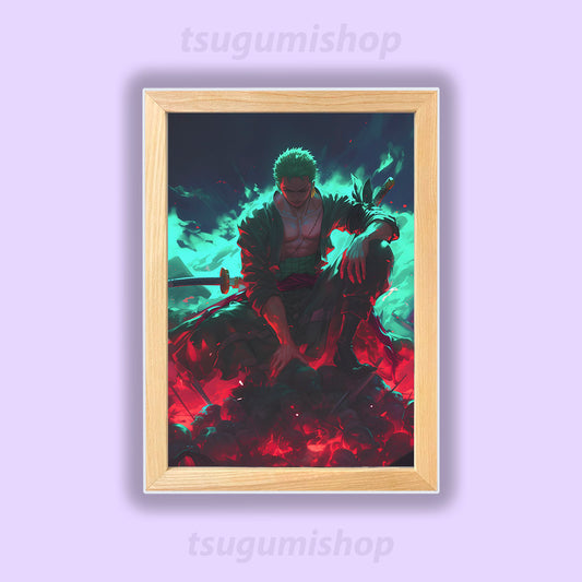 Pictures with LED lighting One Piece - Roronoa Zoro