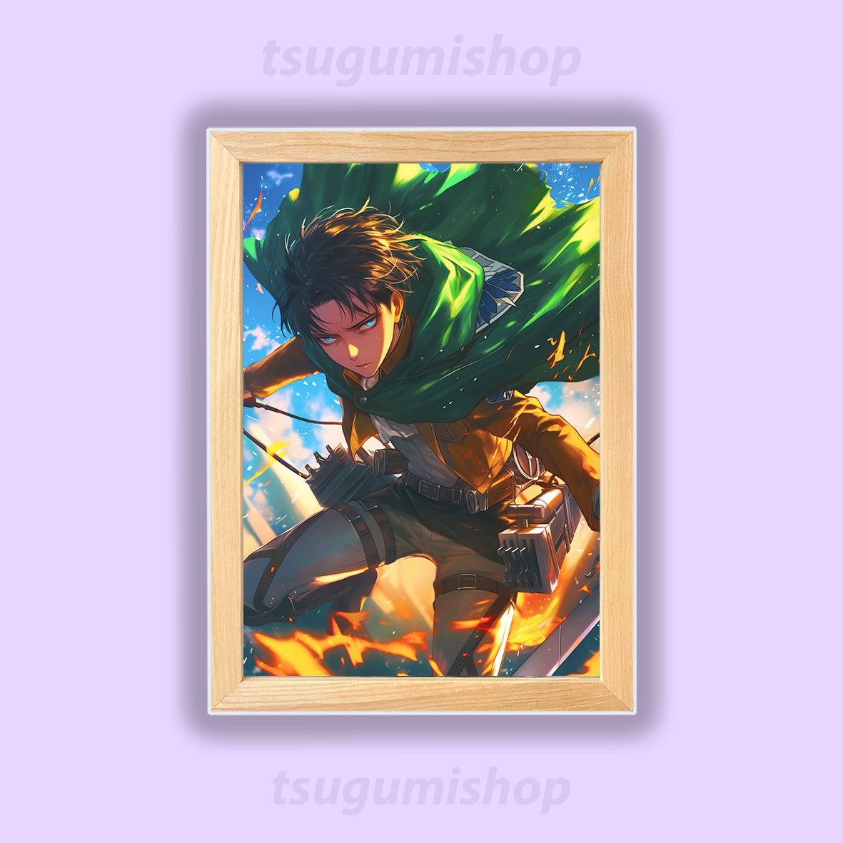 Pictures with LED lighting Attack on Titan - Levi Ackerman