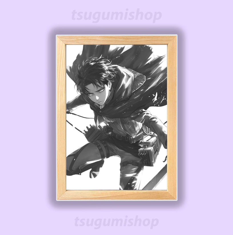 Pictures with LED lighting Attack on Titan - Levi Ackerman